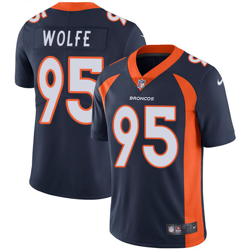 2019 men Denver Broncos #95 Wolfe blue Nike Vapor Untouchable Limited NFL Jersey->denver broncos->NFL Jersey